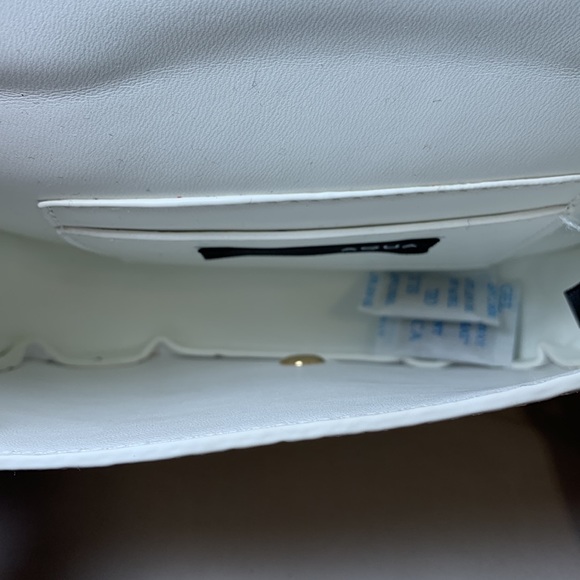 AQUA white croc-embossed small crossbody. Bloomingdale’s Exlusive - Picture 10 of 10